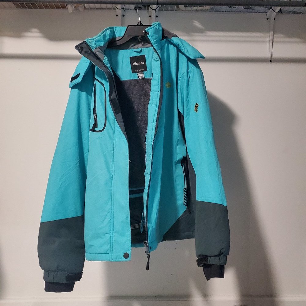 NWOT (Defect) Wantdo Men's Waterproof Winter Ski Jacket Blue Size 2XL $250 N78